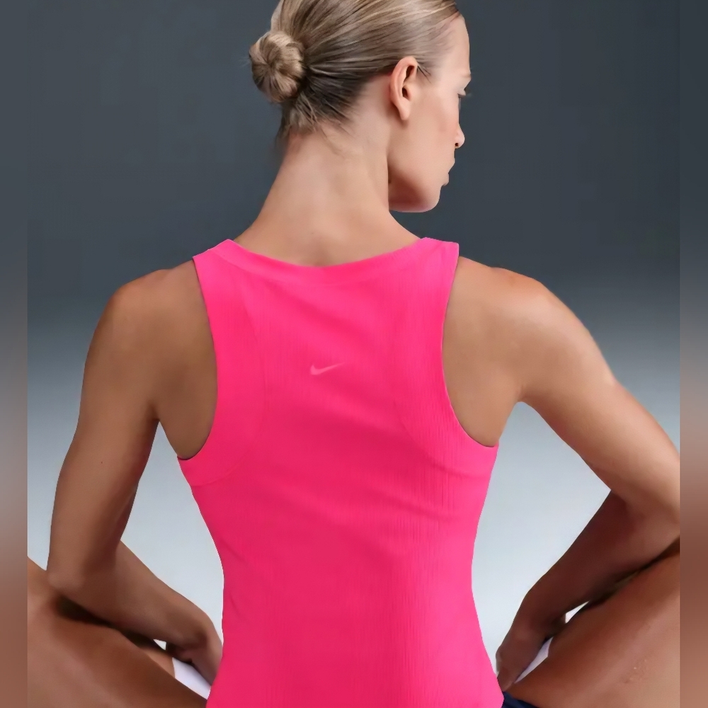 Womens Nike Zenvy Rib Knit Dri-FIT Tank Top.size Medium - Picture 2 of 16